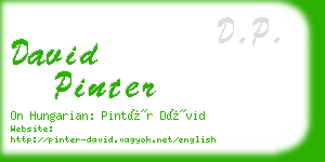 david pinter business card